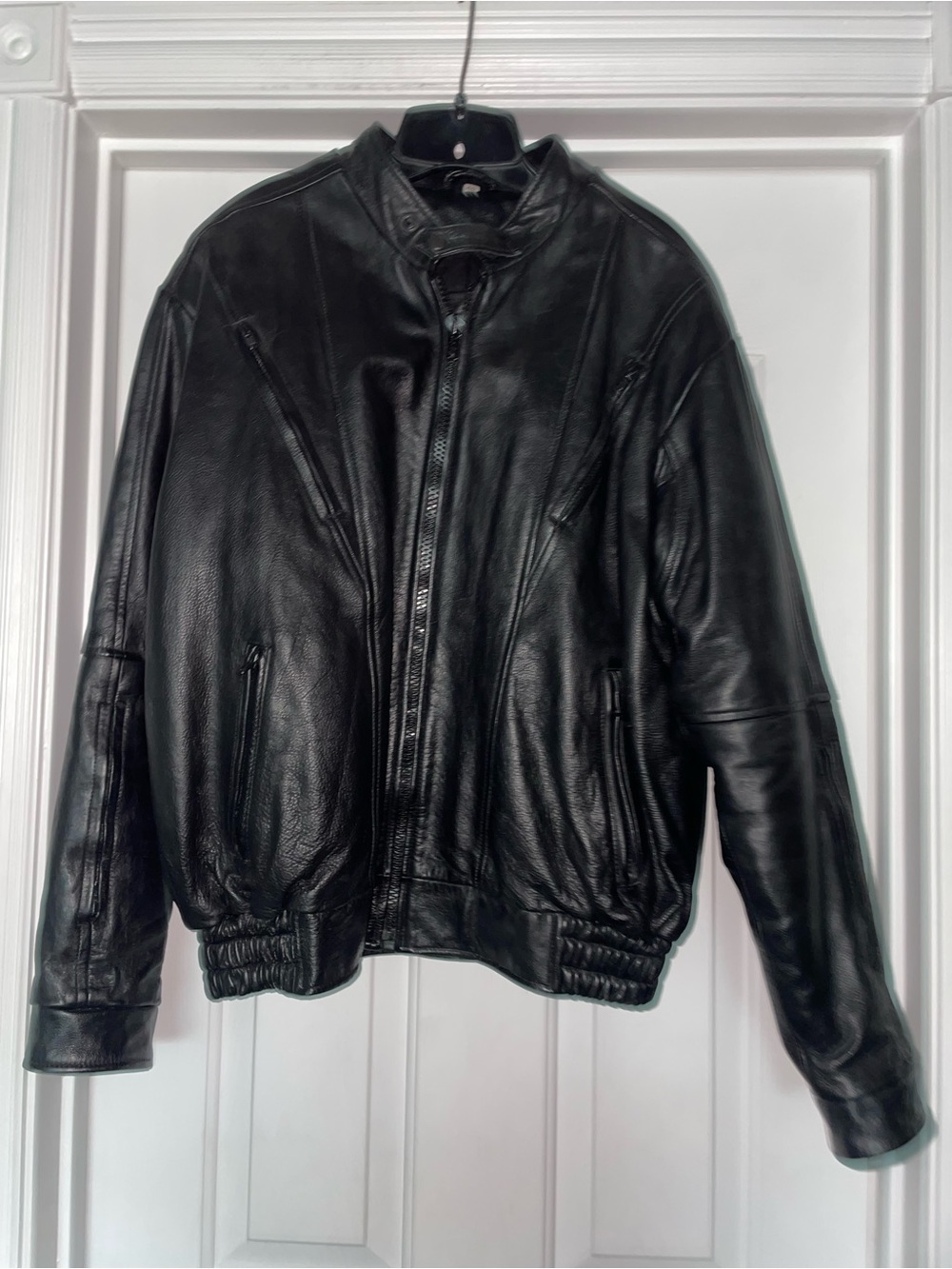 MICHIGAN BRAND VINTAGE COW HIDE LEATHER BOMBER JACKET W/LINING SZ MENS 48